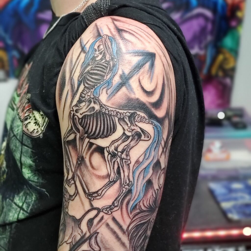 tap-out tattoo by Mike Millirones