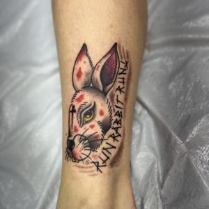 Rabbit Tattoo by Mara Thayer