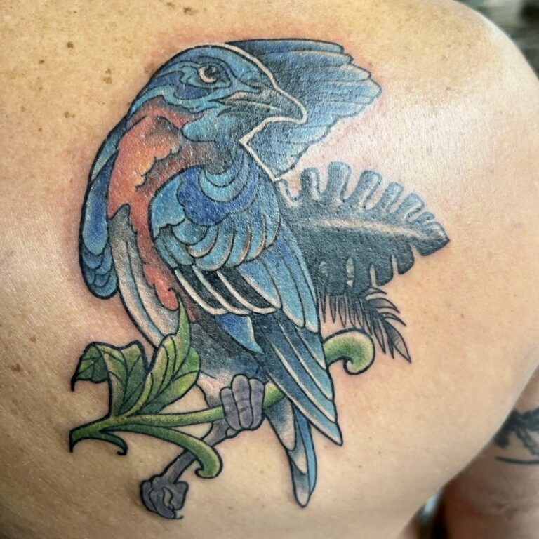 Bird Coverup Tattoo by Mara Thayer